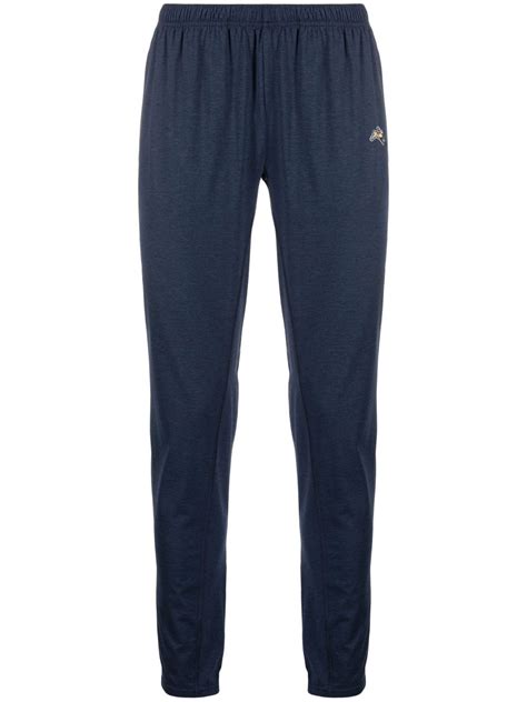 blue tapered track pants